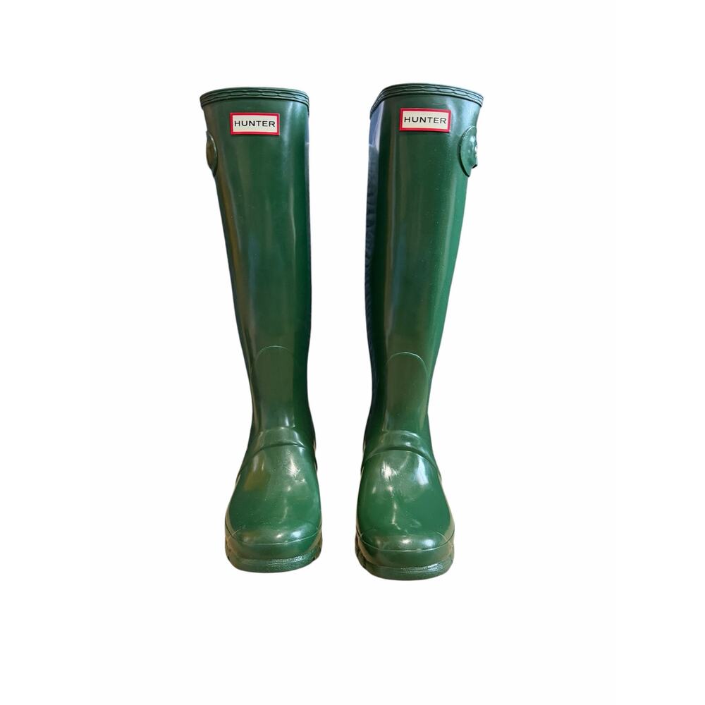 Hunter NEW US Size 8 Original Tall Gloss Womens Rain Boots RARE Hunter Green NIB - Picture 10 of 10